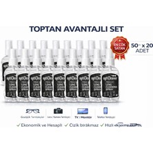 Modatüm Gözlük Camı Temizleme Spreyi 20 Adet 50ML, Tv-Tablet Ekranı Çok Amaçlı Temizleme Spreyi