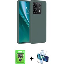 İlk El Grup Ieg™ Redmi Note 13 Pro 4g Kozmos Yansıma Özel Seri - Siyah 3D Antistatik Seramik Nano Ekran Koruyucu + Gümüş Raze Metal Kamera Lens