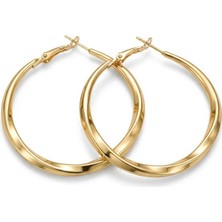 14K Gold Halka Küpe 3.8cm