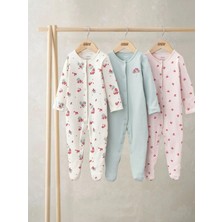 Next Baby Mamas & Papas Çiçek Desenli 3'lü Tulum Set