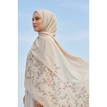 Sakura Çiçek Desenli Ipeksi Şal 70X200 cm