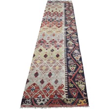 Zehra Abla Halı Antika El Dokuma Seçkin Sivrihisar Yolluk Yün Kilim 7217