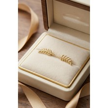 By Barun Kadın 925 Ayar Gümüş Küpe Dal & Zeytin Dalı Motifli Zarif Hediyelik Model