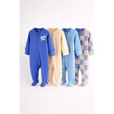 Next Baby Pamuklu Lacivert Mavi 4'lü Tulum Set