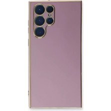 Lims Store Newface Samsung Galaxy S22 Ultra Kılıf Volet Silikon - Mor