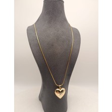Tılsım Accesories Çelik Kalp Madalyon Gold