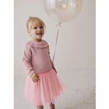 Next Baby Pamuklu Pembe Yakalı Kazak Tütü Etek Alt Üst Takım