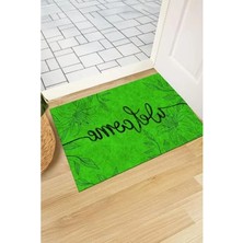 Calperia Yeşil Temalı Kapı Paspası - Modern ve Şık Dış Mekan Kullanımı Için