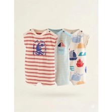Next Baby Pamuklu Baskılı 3'lü Romper Set