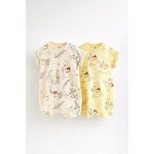 Next Baby Pamuklu Baskılı 2'li Romper Set