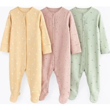 Next Baby Pamuklu Pastel 3'lü Tulum Set