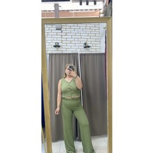 Tuba Toptaş Gofre Cepsiz Pantolon
