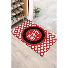 Calperia Monnheın Kapı Önü Paspası - Modern ve Şık Kapı Paspası | Ev, Ofis ve Dış Mekân Kullanımı Için (Kırmızı Karşılama)