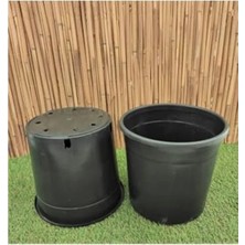 Calperia Kare Saksı 15 Adet, 8 Lt, 19X27 Cm, Siyah Plastik Üretim Saksı