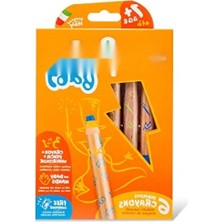 Calperia 3'ü 1 Arada Jumbo Bebek Boya Kalemi Seti - 6'lı, Kalemtraş Hediyeli