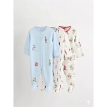 Next Baby Pamuklu Londra Desenli 3'lü Tulum Set