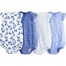 Next Baby Pamuklu Çicek Desenli 4'lü Romper Set
