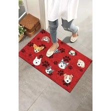 Calperia Monnheın Kapı Önü Paspası - Modern ve Şık Kapı Paspası | Ev, Ofis ve Dış Mekân Kullanımı Için (Red Pati Dostlar)