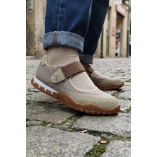 In Step Kadın Mary Jane Tarzı Cırtlı Günlük Yürüyüş Ayakkabısı - Bej