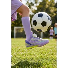 In Step Mekanizmalı Çocuk Halı Saha Ayakkabısı - Hızlı Bağlama Sistemli Profesyonel Seri - Prokilit Junior Lila