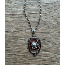 Metal Giyim Devil Gotik Kırmızı Kolye