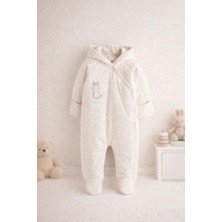 Next Baby Bej Tam Polar Astarlı Astronot Ayaklı Tulum