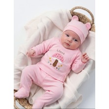 Panfilia %100 Pamuk 0-3 Ay Bebek Hastane Çıkışı 3'lü Set / Yenidoğan / Zıbın