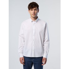 North Sails Regular Fit Düğmeli Geniş Yaka Smart-Casual Pamuk Gömlek