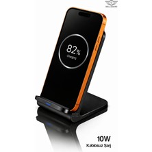 Mell & Swipe Mell & Swıpe 10W Kablosuz Şarj Standı – LED Göstergeli Masaüstü Wireless Charger Siyah