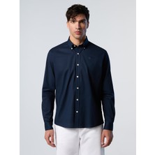 North Sails Regular Fit Düğmeli Geniş Yaka Smart-Casual Pamuk Gömlek