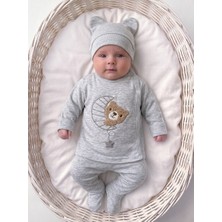 Panfilia %100 Pamuk 0-3 Ay Bebek Hastane Çıkışı 3'lü Set / Yenidoğan / Zıbın