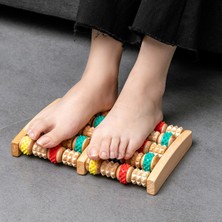 MAC BLOOM Doğal Ahşap Ayak Masaj Aleti Akupresür Etkili Refleksoloji Rulosu Stres Giderici