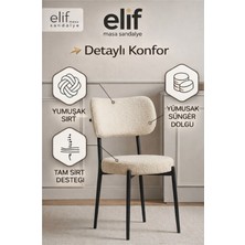 Elif Sandalye Ergonomik Sandalye – Yumuşak Sünger Dolgulu, Modern Tasarım, Konforlu Oturma Sandalyesi