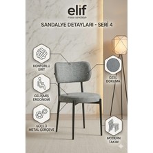 Elif Sandalye Ergonomik Sandalye – Yumuşak Sünger Dolgulu, Modern Tasarım, Konforlu Oturma Sandalyesi