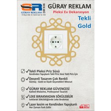 Güray Reklam Lüks Aynalı Pleksi Priz Süsü - Kendinden Yapışkanlı Dekoratif Çerçeve