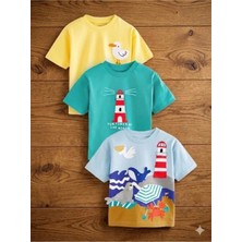 Next Baby Pamuklu Baskılı 3'lü Thsirt Set