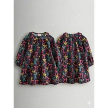 Next Baby Pamuklu Kurdele Baskılı Uzun Kollu Elbise