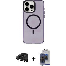 İlk El Grup Ieg™ iPhone 15 Pro Max Eksen Işık Prime - Siyah Vanessa Magic Cam + Siyah Raze Metal Kamera Lens