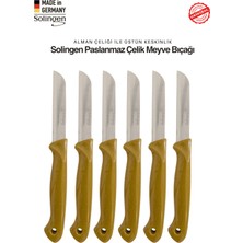 Solingen Profesyonel Gold Meyve Bıçağı Ultra Keskin Paslanmaz Çelik Mutfak Bıçağı 6'lı Set