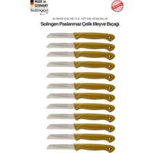 Solingen Profesyonel Gold Meyve Bıçağı Ultra Keskin Paslanmaz Çelik Mutfak Bıçağı- 12'li Set
