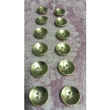 ILCARE Gold Kaplama Metal Düğme 22 Boy 14 mm 12 Adet