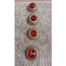 ILCARE Altın Kaplama Taşlı Metal Dügme 44 Boy 26 mm 4 Adet