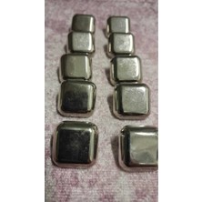 ILCARE Sılver Kaplama Metal Düğme 27 Boy 17 mm 10 Adet