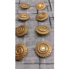 ILCARE Altın Kaplama Metal Düğme 35 Boy 20 mm 8 Adet