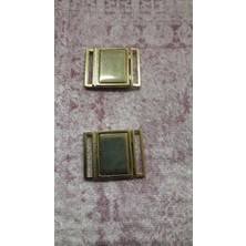 ILCARE Gold Kaplama Metal Toka 28 mm Boy 20 mm Iç 18 mm 2 Adet