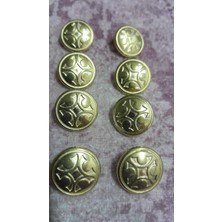 ILCARE Antik Gold Kaplama Metal Düğme 28 Boy 17 mm 8 Adet