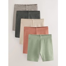 Next Baby Pamuklu Çok Renkli Biker Tayt 5'li Set