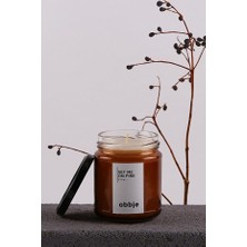 Obbje Tarçın & Elma Kokulu Cam Kavanoz Mum | Amber Cam | Dekoratif & Modern Tasarım