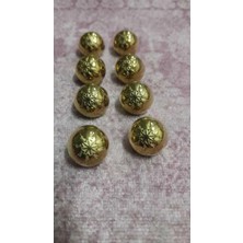 ILCARE Sarı Gold Kaplama Metal Düğme 23 Boy 14 mm 8 Adet