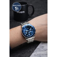 Bluem Axis Serisi - Lacivert Kadran Çelik Kasa & Kordon Erkek Kol Saati